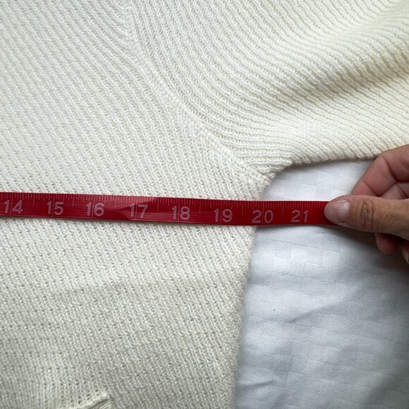 NWT The Cashmere Project Zip Textured Bomber Sweater in Frost White - Picture 10 of 12